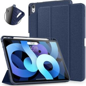 iPad Air 4th Generation Case 10.9 Inch 2020 Trifold Denim Dark Blue